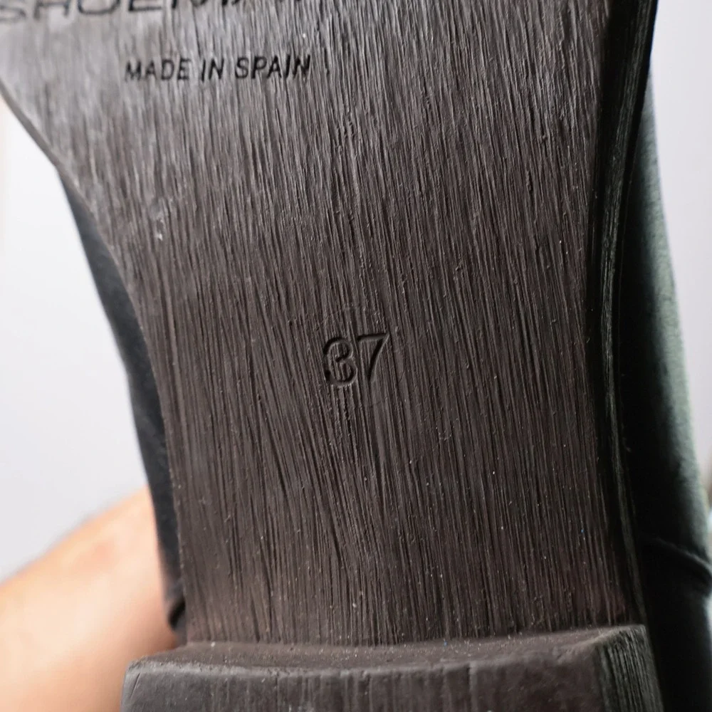 Web Shoemakers Black Leather Over The Knee Boots Made in Spain Size‎ 37